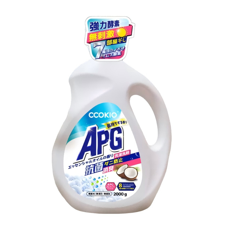 酷优客（CCOKIO） 酷优客 APG 精油留香型洗衣液（强效酵素） 2KG  APG 精油留香型 白色（单位：瓶）